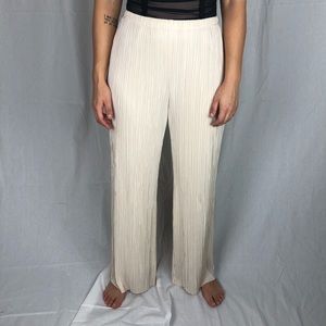 Cream/Champagne Silky Pants with Rouching